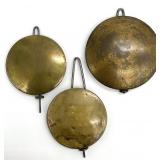 3 Antique Vintage Small Clock Pendulums