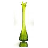 Viking Glass Epic 18 " Green Swung Glass Vase