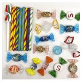 Group Art Glass Candies