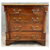 Mahogany Column Corner 4 Drawer Stand
