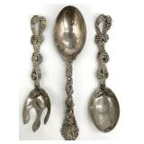 3pc Godinger Silver Plated Serving Utensils
