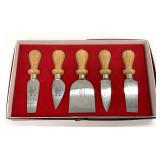 5 Vintage Fama INOX Cheese Knives