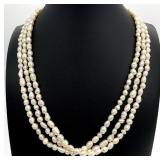 Multi-Strand Baroque Pearl Style Necklace