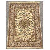 3.9 x 5.5 Persian Nain / Isfahan Hand Knotted Rug