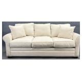 Modern Rolled Arm Microsuede Sofa