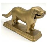 Gold Painted Cast Iron Dog Nutcracker