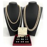 Costume Pearl Jewelry Group
