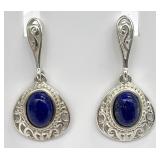 Sterling Silver Lapis Lazuli Dangle Earrings