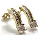 14K Gold & Diamond Earrings