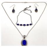 Sterling Silver Lapis Lazuli Jewelry Group