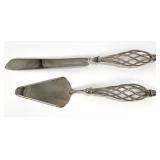 2pc Godinger Silver Plated Serving Utensils