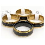 4 Rings Marked Tungsten Carbide
