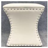 Faux Leather Ottoman