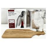 Wine Bottle Chiller, Wine Opener & Cheeseboard