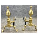 Pair Brass Andirons