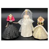 3pc Vintage Hallmark Barbie Ornaments