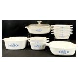 11 Corning Ware Blue Cornflower Casserole Dishes