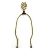Ornate Brass Lamp Finial & Lamp Harp