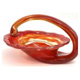 Abstract Cornucopia Art Glass Bowl