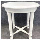 Round White Accent Table