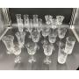 20pc Set Etched Crystal Glassware
