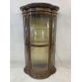 Bow Front Lighted Curio Display Cabinet