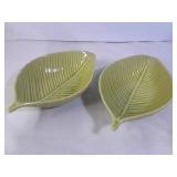 2 Plat Feuille Brillant Chine 12 x 7"