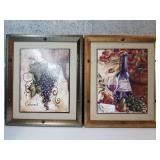 2 Cadre Vin Litho Sur Canvas 12.5 x 10.5"