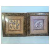 2 Petits Cadre 12 x 12" Signé