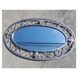 Mirroir Ovale En Fer 36x21.5"