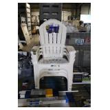 3 white big easy chairs (damaged)