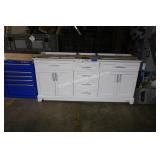 71ï¿½ white double vanity -no top