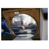 metal frame round mirror