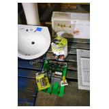 water hose and sprinklers