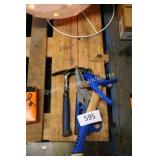 3 hammers and sheet metal shears