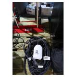 water hose and sprayer