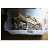 tote of steel pipes and fittings
