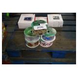 5 wired christmas ribbons