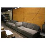gray sectional w throw pillows