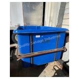 76x50x41 blue rolling bin (outside)