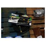 soaker hose and sprinkler