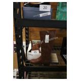 sz 7.5 tall brown boots