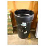 black waste can