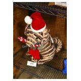 lighted dog w candy cane