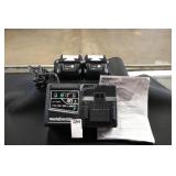 metabo charger and 2 18v batteries(display)