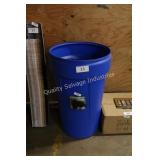 blue waste can
