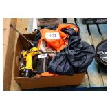 ctn of dewalt drill, tent etc