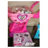 minnie bowtique shopping cart & 24pc puzzle