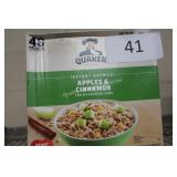 48ct quaker instant oatmeal apples&cinnamon 8/25