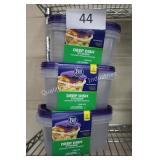 3-3ct deep dish foor storage containers w/lids